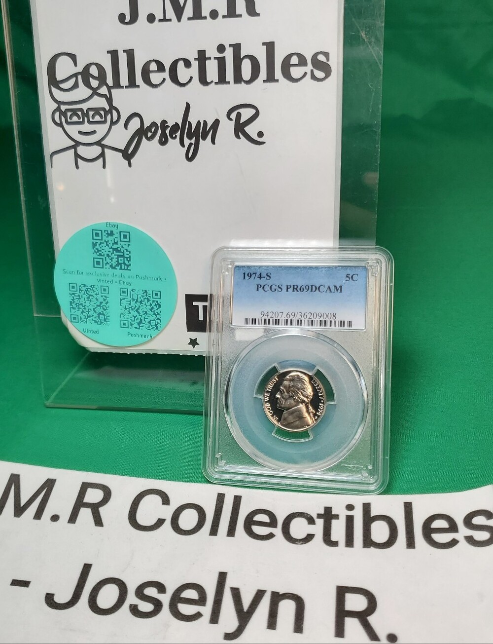 1974-S PCGS PR69DCAM Jefferson Nickel Proof 5C